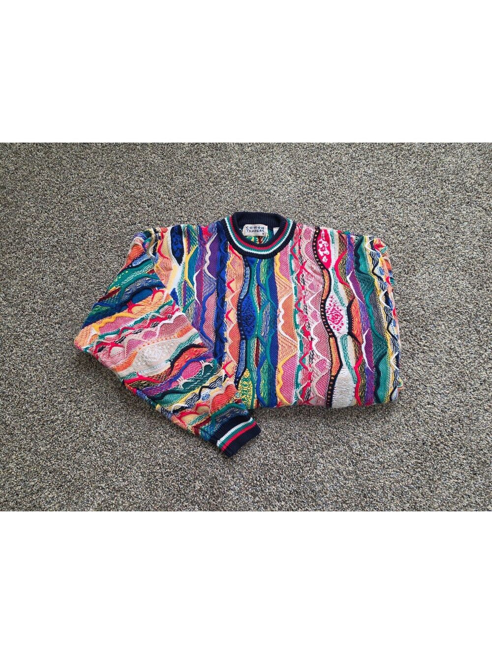 Cotton Traders Vibrant Pullover XL | 90s Knit